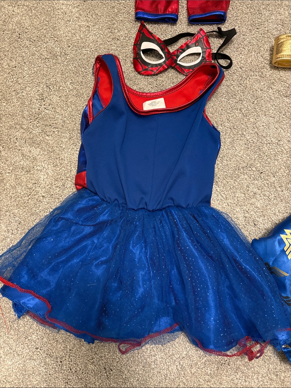 Wonder Woman and Spider-Man Inspired toddler Girls Superhero Costume Set XS - Picture 6 of 7